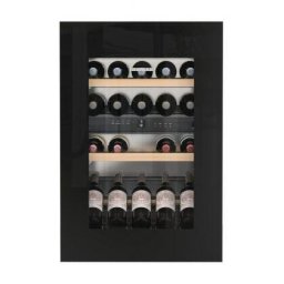 Vitrina de vin incorporabila Vinidor EWTgb 1683, sticla neagra, 2 zone de temperatura individuala, protectie UV, 105 l, 33 sticle