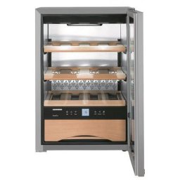 Vitrina de vinuri GrandCru WKes 653 culoare inox, protectie UV, o zona de temperatura individuala, 38 l, 12 sticle