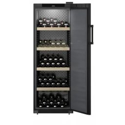 Vitrina de vinuri WSbl 5001 GrandCru, 196 sticle, 378 l, EasyFill, HumiditySelect, SelfClosing Door, TempProtect Plus, Clasa E