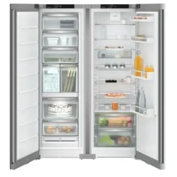 Side-by-Side Combina frigorifica Side by Side Liebherr XRFsf 5240 Plus, EasyFresh, NoFrost, 676 l, Display tactil, IceTower, VarioSpace, Clasa D, SteelFinish