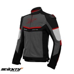 Geaca moto Seventy Degrees SD-JR60 Thunder - barbati, vara, sport, gri/rosu