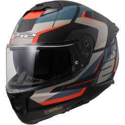 Casca LS2 Helmets Stream II Road - Integrală, negru/albastru mat, Ochelari soare incluși, ECE 22.06