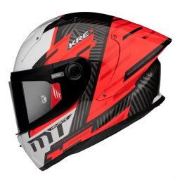 Casca MT Helmets KRE+ Carbon Brush - Integrală, rosu lucios