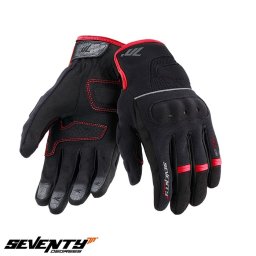 Manusi moto Seventy Degrees SD-C54 - barbati, vara, street, negru/rosu
