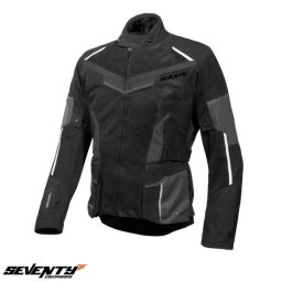 Geaca moto Seventy Degrees SD-JT70 Atacama - barbati, vara, impermeabila, touring/adventure, negru/gri/alb