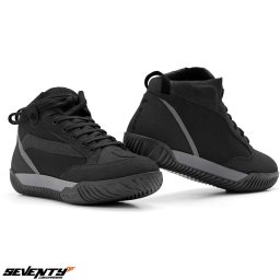 Ghete moto Seventy Degrees SD-BC12 - unisex, impermeabile, street, negru