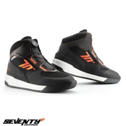 Ghete moto Seventy Degrees SD-BC10 - barbati, sport, negru/portocaliu