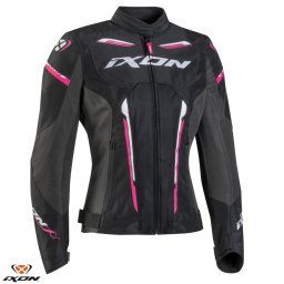 Geaca moto Ixon Striker AIR WPL LS - dama, vara, impermeabila, roadster/racing, negru