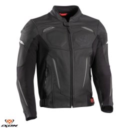 Geaca moto piele Ixon Ceros - barbati, vara, roadster/racing, negru
