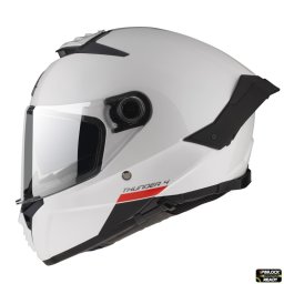 Casca MT Helmets Thunder 4 SV - Integrală, alb lucios, Ochelari soare incluși, ECE 22.06