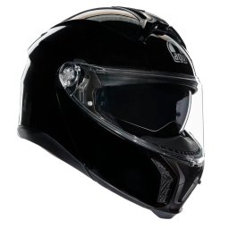 Casca AGV Tourmodular - Flip-up, negru lucios, Pinlock și ochelari soare incluși, ECE 22.06