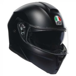 Casca AGV Streetmodular - Flip-up, negru mat, Pinlock și ochelari soare incluși, ECE 22.06
