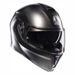 Casca AGV Streetmodular - Flip-up, gri mat, Pinlock și ochelari soare incluși, ECE 22.06