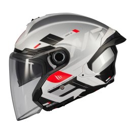 Casca MT Helmets Cosmo SV Silence - Open face, gri lucios, Ochelari soare incluși, ECE 22.06