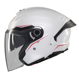 Casca MT Helmets Cosmo SV - Open face, alb lucios, ECE 22.06