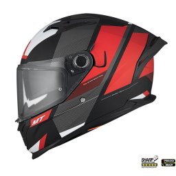 Casca MT Helmets Braker SV Chento - Integrală, rosu mat, Ochelari soare incluși, ECE 22.06