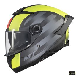 Casca MT Helmets Thunder 4 SV Treads - Integrală, galben fluor mat, Ochelari soare incluși, ECE 22.06