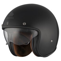 Casca MT Helmets Le Mans 2 S SV - Open face, negru lucios, Ochelari soare incluși, ECE 22.06