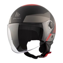 Casca MT Helmets Street S Poke - Open face, rosu mat, ECE 22.06