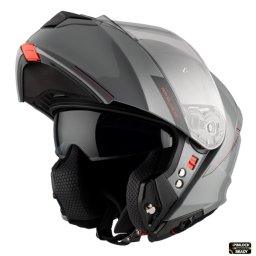 Casca MT Helmets Genesis SV - Flip-up, gri lucios, Ochelari soare incluși, ECE 22.06