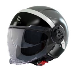 Casca MT Helmets Viale SV S 68 Unit - Open face, gri mat, Ochelari soare incluși, ECE 22.06