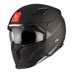 Casca MT Helmets Streetfighter SV S - Adventure, negru mat, Ochelari soare incluși, ECE 22.06