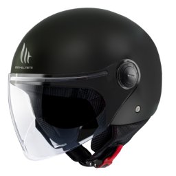 Casca MT Helmets Street S - Open face, negru mat, ECE 22.06