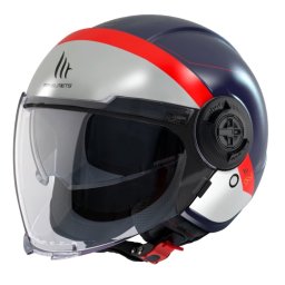Casca MT Helmets Viale SV 68 Unit - Open face, albastru mat, Ochelari soare incluși