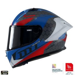 Casca MT Helmets KRE+ Carbon Projectile - Integrală, albastru lucios