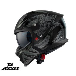 Casca Axxis Hunter SV ONI - Adventure, gri mat, Ochelari soare incluși
