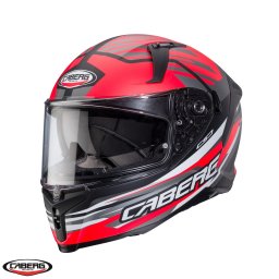 Casca Caberg Avalon X SV Kira - Integrală, negru/gri/rosu fluor mat, Ochelari soare incluși, ECE 22.06
