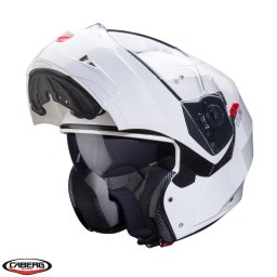 Casca Caberg Duke X SV - Flip-up, alb lucios, Pinlock și ochelari soare incluși, ECE 22.06