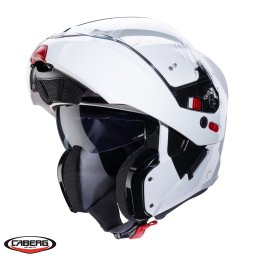 Casca Caberg Horus X - Flip-up, alb lucios, Pinlock și ochelari soare incluși, ECE 22.06