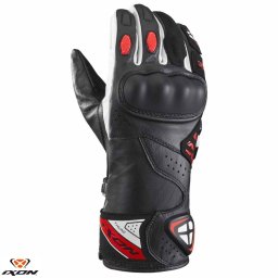 Manusi moto piele Ixon Thund MS - barbati, vara, racing, negru/rosu/alb