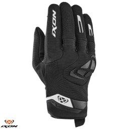 Manusi moto piele Ixon MIG 2 MS - barbati, vara, roadster, degete tactile, negru/alb