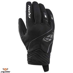 Manusi moto Ixon Hurricane 2 LS - dama, vara, degete tactile, negru/alb