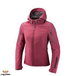 Geaca moto Ixon Burning LS - dama, all season, impermeabila, urban/touring/adventure, visiniu