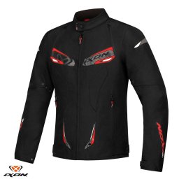 Geaca moto Ixon Caliber WP MS - barbati, all season, impermeabila, roadster/racing, negru/alb/rosu