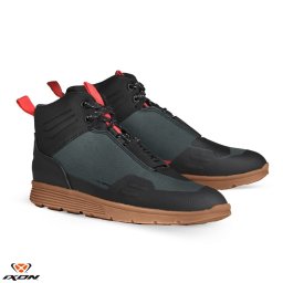 Ghete moto Ixon Hopper MS - barbati, vara, urban, verde/negru/rosu
