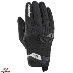 Manusi moto piele Ixon MIG 2 Air Flow MS - barbati, vara, roadster, degete tactile, negru/alb