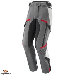 Pantaloni moto Ixon Midgard LS - dama, all season, impermeabili, touring/adventure, gri/negru/rosu