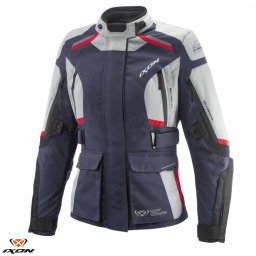 Geaca moto Ixon Midgard - dama, all season, impermeabila, touring/adventure, gri/navy/negru