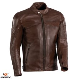 Geaca moto piele Ixon Cranky MS - barbati, all season, urban/heritage, maro