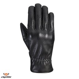 Manusi moto piele Ixon RS Nizo Air MS - barbati, vara, urban/heritage, degete tactile, negru