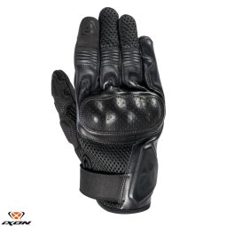 Manusi moto piele Ixon RS2 MS - barbati, vara, sport, degete tactile, negru