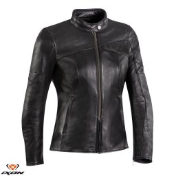 Geaca moto piele Ixon Cranky LS - dama, all season, urban/heritage, negru