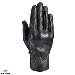 Manusi moto piele Ixon RS Nizo Air LS - dama, vara, urban/heritage, degete tactile, negru