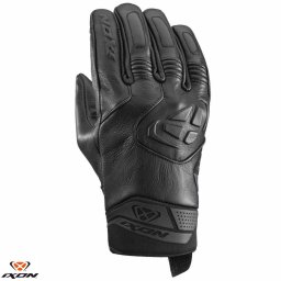 Manusi moto piele Ixon MIG 2 Leather MS - barbati, vara, street, degete tactile, negru
