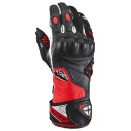Manusi moto piele Ixon Thunder Air MS - barbati, vara, racing, degete tactile, negru/rosu/alb