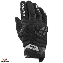 Manusi moto piele Ixon MIG 2 LS - dama, vara, roadster, degete tactile, negru/alb